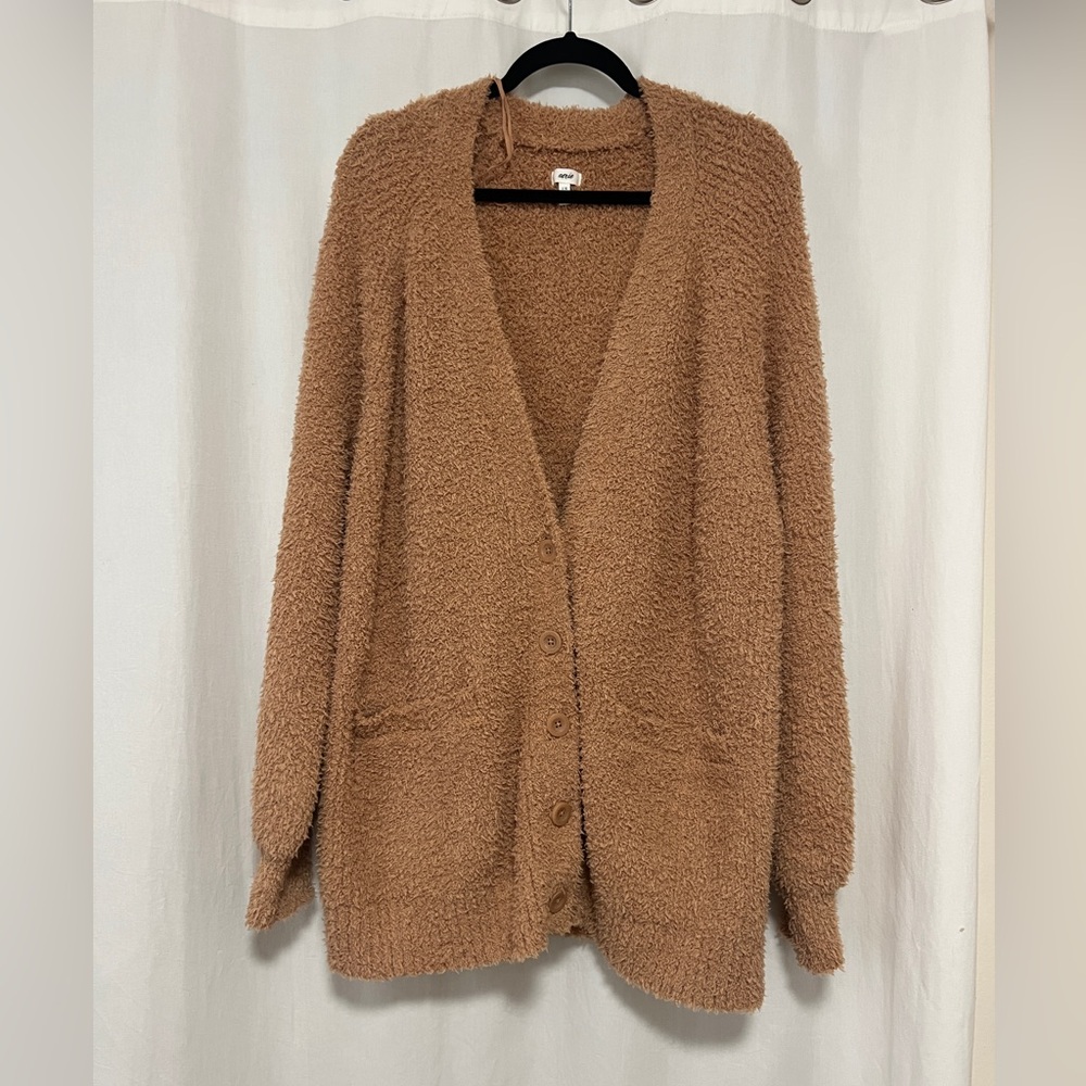 NWT Aerie teddy cardigan Brown - Large